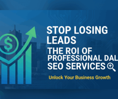 create an blog banner size- 1200 x 628 pixels         Stop Losing Leads: The ROI of Professional Dallas SEO Services